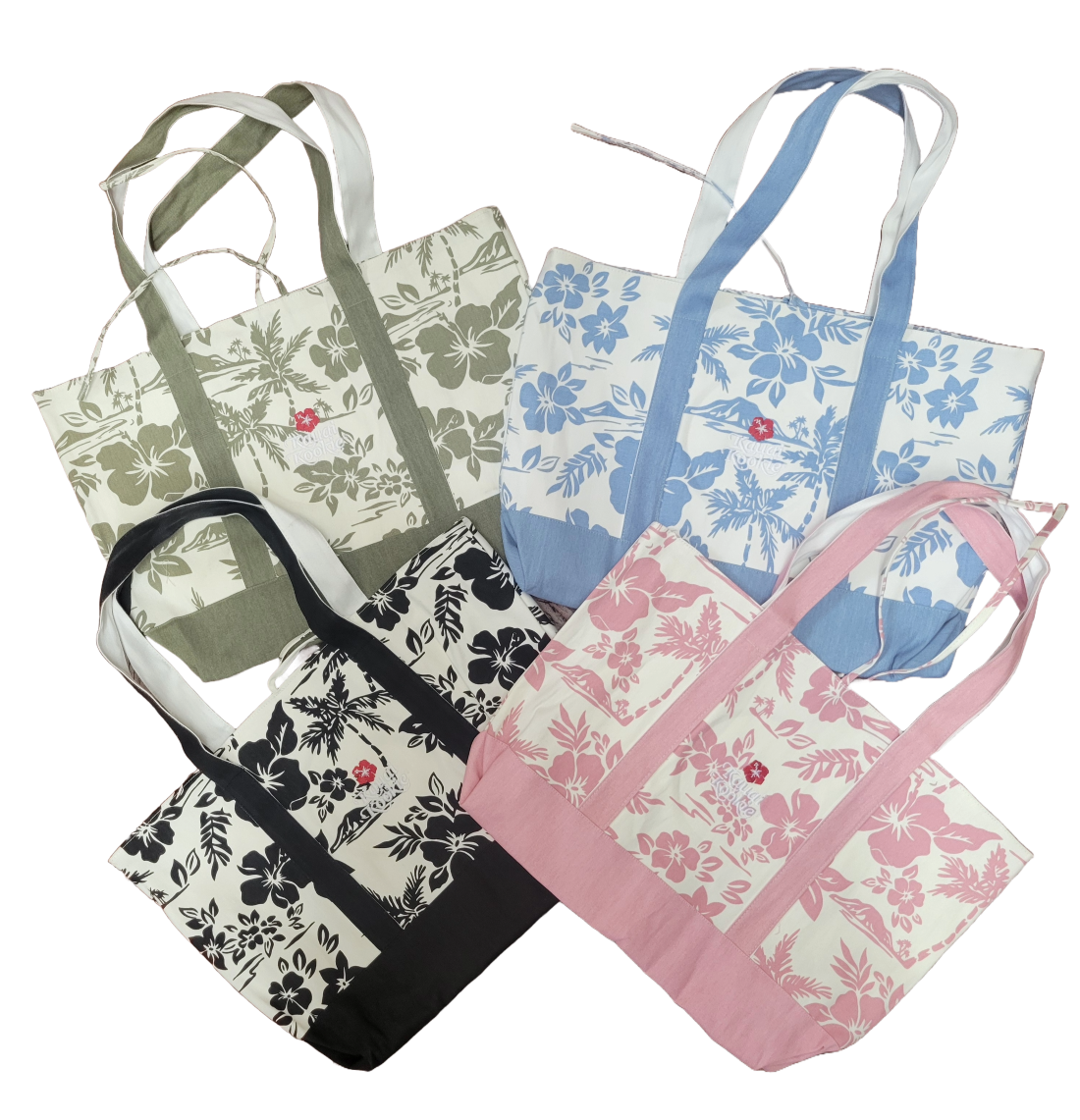 Kauai Kookie Exclusive Canvas Flower Tote Bag THUMBNAIL