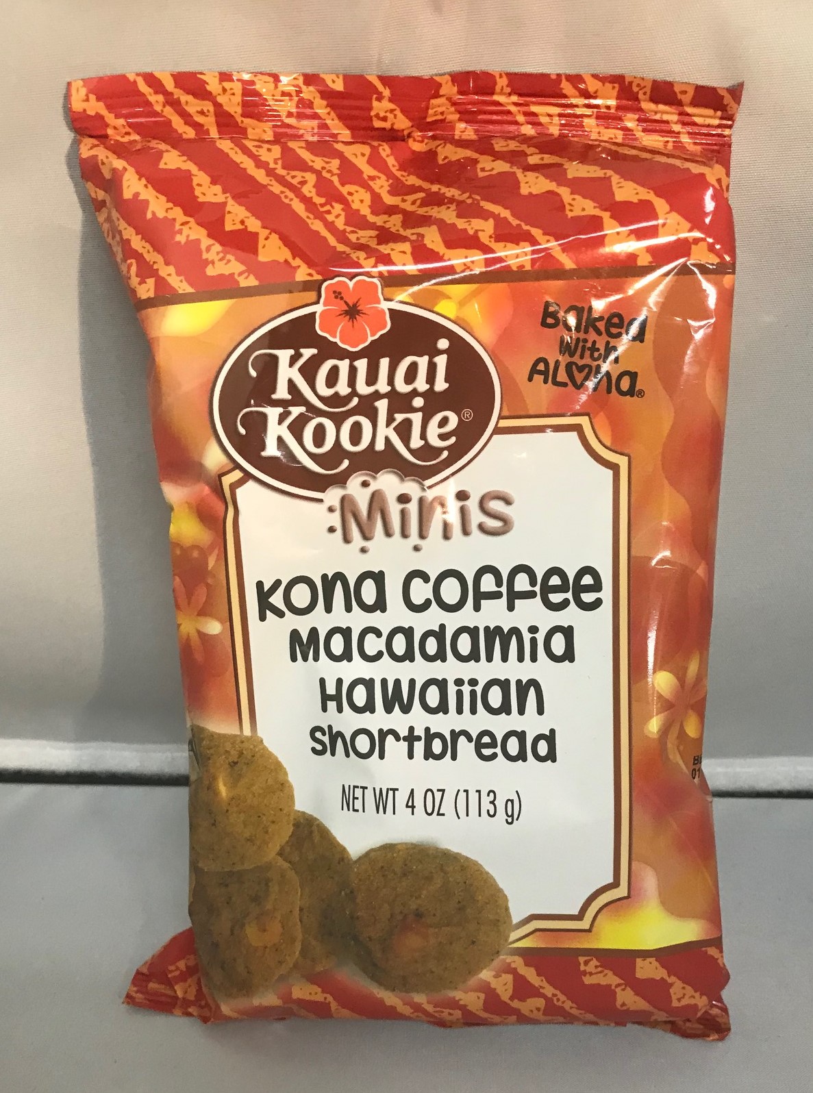 Bite-Sized Kona Coffee Macadamia Cookies 4 oz SWATCH