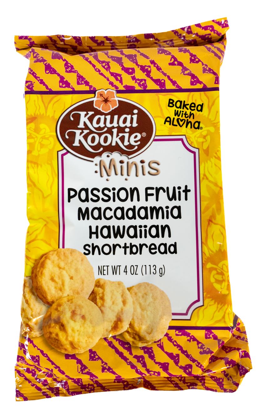 Minis Passion Fruit Macadamia Shortbread – Kauai Kookie Online Store