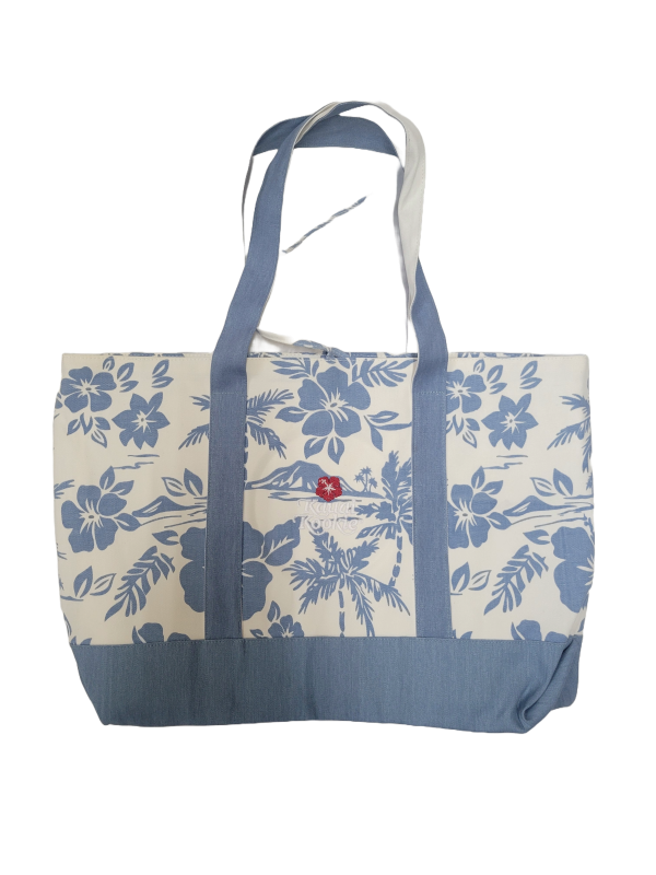 Kauai Kookie Exclusive Canvas Flower Tote Bag SWATCH