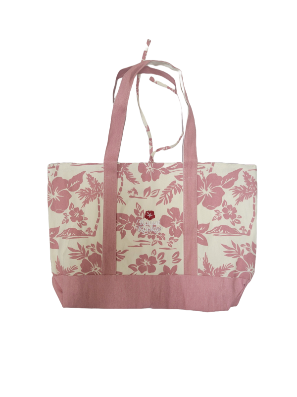 Kauai Kookie Exclusive Canvas Flower Tote Bag SWATCH