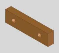 Commander, Front, Brass 1/4 X 1/2 X 1-7/8". MAIN