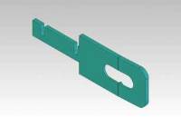 Commander, Jamb Clamp Tube, Top Jamb Clamp Plate, Crs 1/4 X 2-1/2 X 8-3/8" MAIN