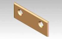 990F-3, Front, Brass 1/8 X 1-3/8 X 3-3/4" MAIN