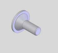 990F-3,Jamb, Stop Turret Bolt, Weldment. 3/8-16 X 1"Lg Fh MAIN