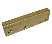 Handler Grabber, LEft Guide Wheel Bracket, Brass, 5/8" X 1-1/2" X 5-1/8" MAIN