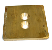 Mfg, ON-2, End Clamp Brass, 1/4" X 3" X 3" MAIN