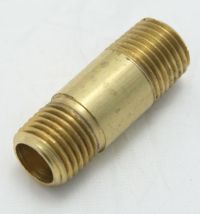 Brass Long Nipple 1-1/2 Long 1/4 Male Pipe Thead MAIN