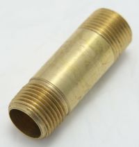 Brass Long Nipple 2 Long 3/8 Male Pipe Thread MAIN