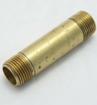 Brass Long Nipple 2-1/2 Long 3/8 Male Pipe Thread MAIN