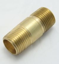 Brass Long Nipple 2 Long 1/2 Male Pipe Thread MAIN