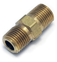 Hex Nipple: 1/4" Male Pipe Thread, 1.38" Long MAIN