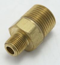 Brass Reducer 3/8 Male to 1/8 Male Pipe Thread MAIN