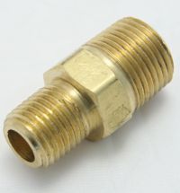 Brass Reducer 3/8 Male to 1/4 Male Pipe Thread MAIN