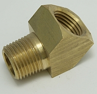 Brass Elbow, 45 Degree, Street Elbow, 1/2" Female to 1/2" Male Pipe Thread, 2214P-8-8 MAIN