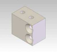 700-C Head, Fixed Side Staging Block, Aluminum 3/4 X 1 X 1=3/16". MAIN