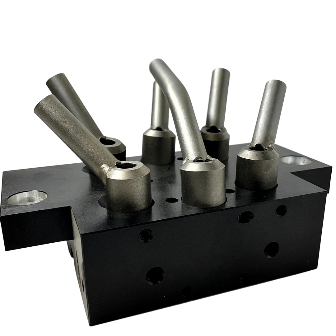 Model, 6 Shooter, Complete Screw Receiver Block. Includes Setscrews, Magnets, Spacers, MAIN