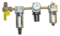 FRL Assembly, 1/4" NPT, Includes Ball Valve, Filter, Regulator, Lubrication With K10 Gauge. MAIN