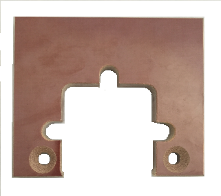Chipout Setup Block, Function Hole Drill Setup Block for Raised Moulding, Ryertex 1/2 x 4-1/4 x 5" LARGE