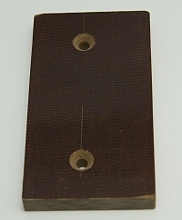 Chipout,Lockblock, Face Bore,Natural Canvas Phenolic,1/2 X 3 X 5-1/2 MAIN