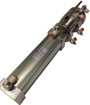 990F-3 & 4 FRONT HINGE SECTION VERTICAL CYLINDER ASSEMBLY, AA490 X 8" STYLE-2 CYLINDER, BIMBA 1-1/4" LARGE