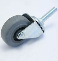 Wheel, Caster Swivel Rubber 2" Dia with 3/8-NC X 1-1/4 Stud. MAIN