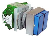 Dual Pushbutton Non-Illuminated, (2) Momentary (with interlock), Blue-Blue Button, 2 N.O. Contact MAIN
