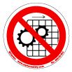 Label, ISO, Do Not Operate With Guard Removed / Gears Beneath MAIN