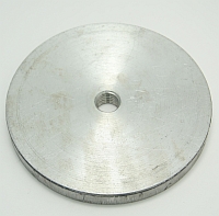 Pad,Aluminum,6" Dia,5/8 Thick,3/8 NC Thread MAIN