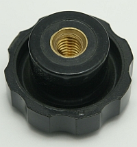 Knob, DK-25, Fluted, 3/8-16 Female Insert, 1/2" Thread Depth MAIN