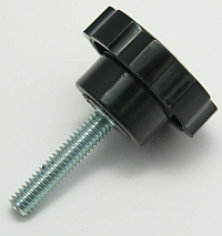 Knob, DK-27, Fluted, 1-3/4 Dia Knob 5/16-18 Stud 1-1/2 Long. MAIN