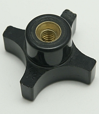 Knob, DK-55, 4-Prong, 5/16-18 Thru Hole Brass Insert. MAIN