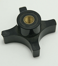 Knob, DK-88,  4-Prong, 2-1/4" Dia, 3/8-24 Thru Hole Brass Insert MAIN