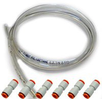 Tubing, Kit, Polyurethane Tubing, 1/4" OD, 100 FT, with (6) 1/4" Straight Union KQ2H Series MAIN