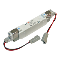 Valve, 24 Volt DC Coil, Double Acting, VQZ2251-5LJ1,Mini, SMC Valve With Pigtail conversion adapter MAIN
