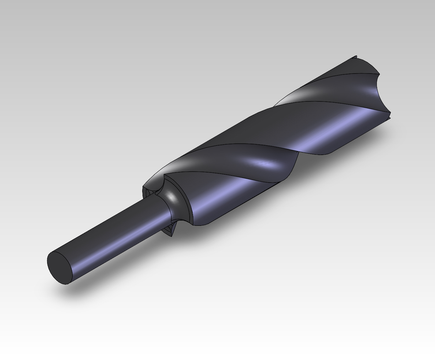 TWIST DRILL, 1" DIA, 4" TWIST, BRAD POINT, CARBIDE TIPPED, 1/2" SHANK, 6" OAL. THUMBNAIL