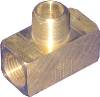 Brass Branch Tee 1/8 Female to Female to Male Pipe Thread MAIN