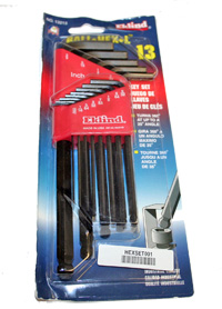 Hex Key Set 13 piece Ball End SAE Long .050-3/8in, Eklind Tool Company 13213 MAIN