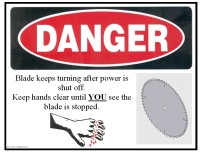 Label, Danger, 979-2 Saw Blade MAIN
