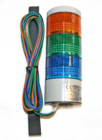 Signal Tower, Patlite, LES-302AW-YGB, 3 Lights LED, 24 AC/DC, Yellow/Green/Blue MAIN