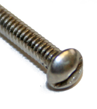 Round Head Slotted, 6-32 X 1-1/8" Lg, 18-8 Stainless Steel MAIN