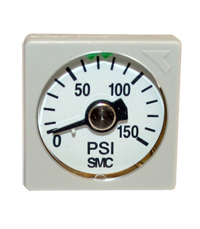 Replacement Imbedded Gauge Square For SMC Regulator, 0-150 PSI,  GC3-P10AS MAIN
