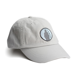 Dad Hat, Light Gray-Blue Button Logo THUMBNAIL