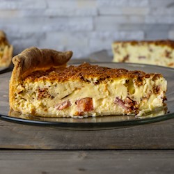 Bacon, Ham & Emmental Cheese Quiche THUMBNAIL