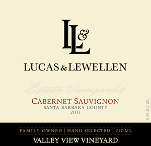 Lucas & Lewellen Cabernet front label from bottle MAIN