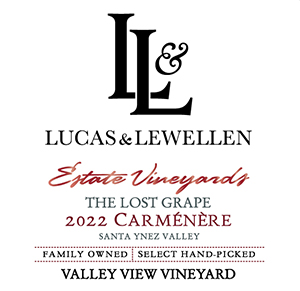 Front label Lucas & Lewellen Carmenere THUMBNAIL