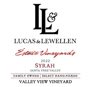 Lucas & Lewellen Syrah front label - Santa Barbara MAIN