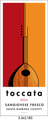 Santa Barbara Sangiovese  Fresco front label - Toccata THUMBNAIL