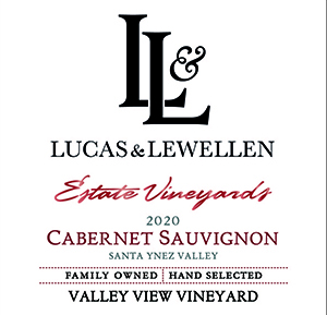 Lucas & Lewellen Vineyards Santa Barbara County Cabernet Sauvignon Valley View Vineyard front label THUMBNAIL