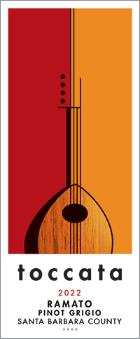 Santa Barbara Ramato Wine front label - Toccata THUMBNAIL